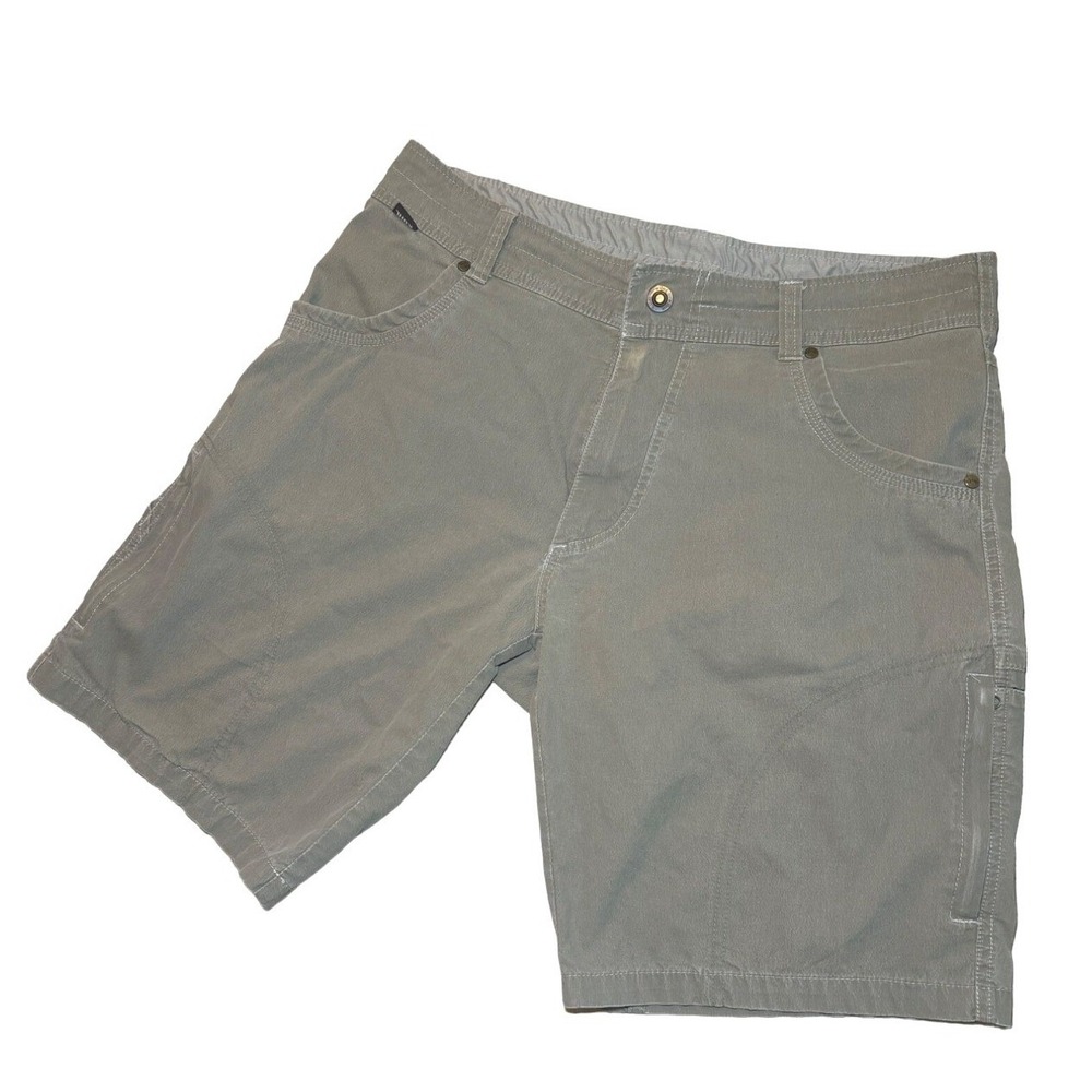 KUHL Vintage Patina Dye Men's‎ Cargo Shorts Sz 34 Hiking Outdoor Pockets Logo